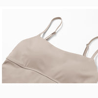 Women's summer tennis skirt built-in shorts and bra sleeveless backless workout sports golf dress  tennis dress for fitness