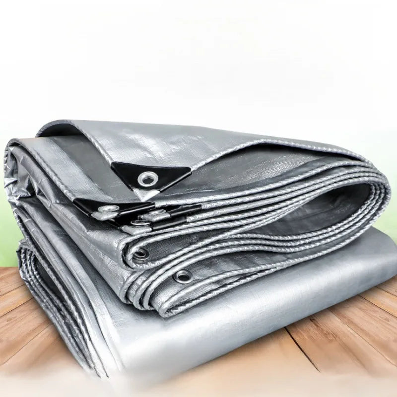 Waterproof Double Silver Sunshade Tarpaulin for 10-25 Sq M