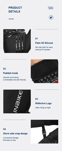 INBIKE Cycling Gloves for Men Women Warm Fleece Winter Biking Glove for Riding Bicycle Gloves Waterproof Touchscreen Accessories - Buy online at  Vibe In Cart.