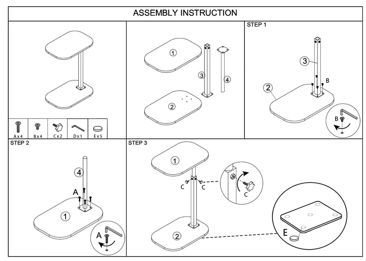 Wooden Rectangle Coffee Table for Living Room with Wheels