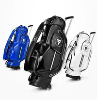 Waterproof PU Golf Ball Bag with Wheel and High Capacity