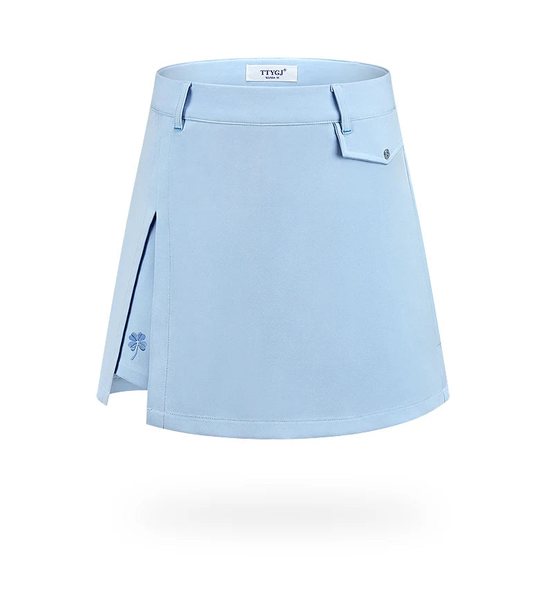 Ttygj New Women's Golf Skirt Summer Sports Pleated Skirt A-lined Split Women's Golf Sportswear Tennis Skorts with Inner Shorts
