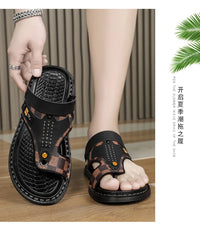Men's high-quality beach shoes summer outdoor casual flip-flops sandals soft-sole non-slip comfort fashion dual-purpose slippers - Buy online at  Vibe In Cart.