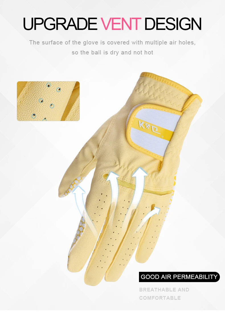 Golf Gloves Women Sport Gloves Silica Gel Non Slip Absorb Sweat Nanometer Golf Breathable Glove Palm Protection Wear Resistant - Buy online at  Vibe In Cart.