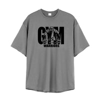 Men's Oversized Loose Casual Sport Short Sleeve Mesh Polyester T-Shirt