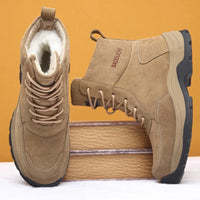 Men's sheepskin and wool integrated snow boots, real leather and fur, winter thick and warm boots slip resistance for Men's ﻿ - Buy online at  Vibe In Cart.