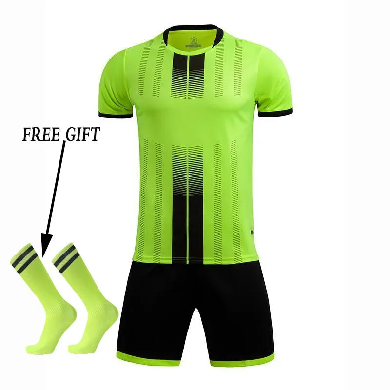 Boys' Polyester Soccer Uniform Set with Jersey, Tracksuit and Socks