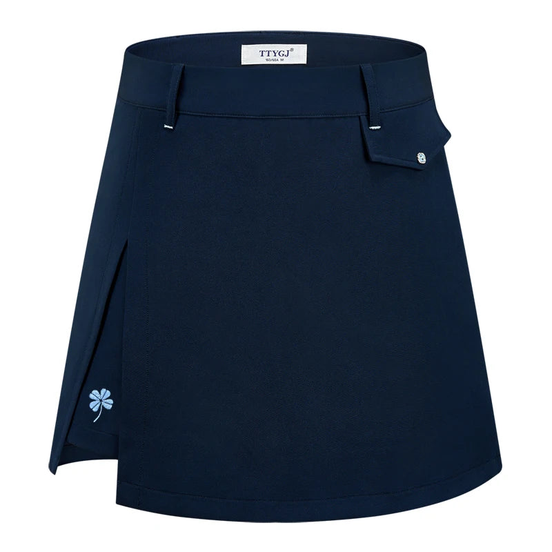 Ttygj New Women's Golf Skirt Summer Sports Pleated Skirt A-lined Split Women's Golf Sportswear Tennis Skorts with Inner Shorts