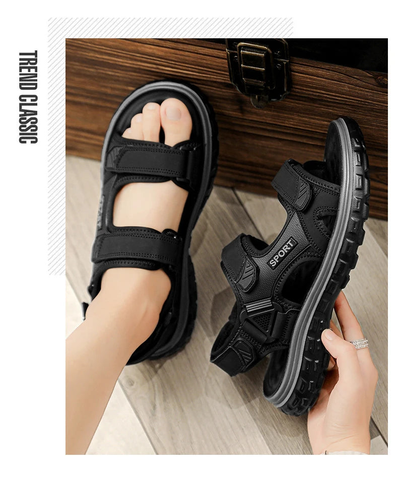 Sandals men summer fashion new style outdoor wear soft sole wear-resistant anti slip anti odor breathable dual-use beach sandals - Buy online at  Vibe In Cart.