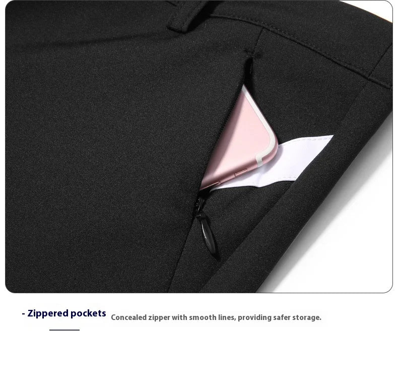 Women's Full Length Elastane Golf Pants with Zipper Fly