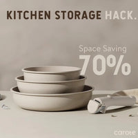 19-Piece Detachable Handle Cookware Set, Non-Stick Induction Compatible Pots and Pans, Oven Safe Taupe - Buy online at  Vibe In Cart.