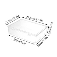 Transparent Plastic Square Desktop Document Storage Box