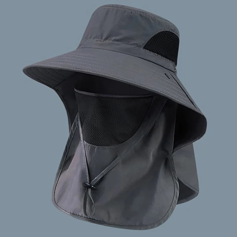 Summer Sun Hats UV Protection Outdoor Hunting Fishing Cap For Men Women Hiking Camping Visor Bucket Hat Neck Flap Fisherman Hat - Buy online at  Vibe In Cart.