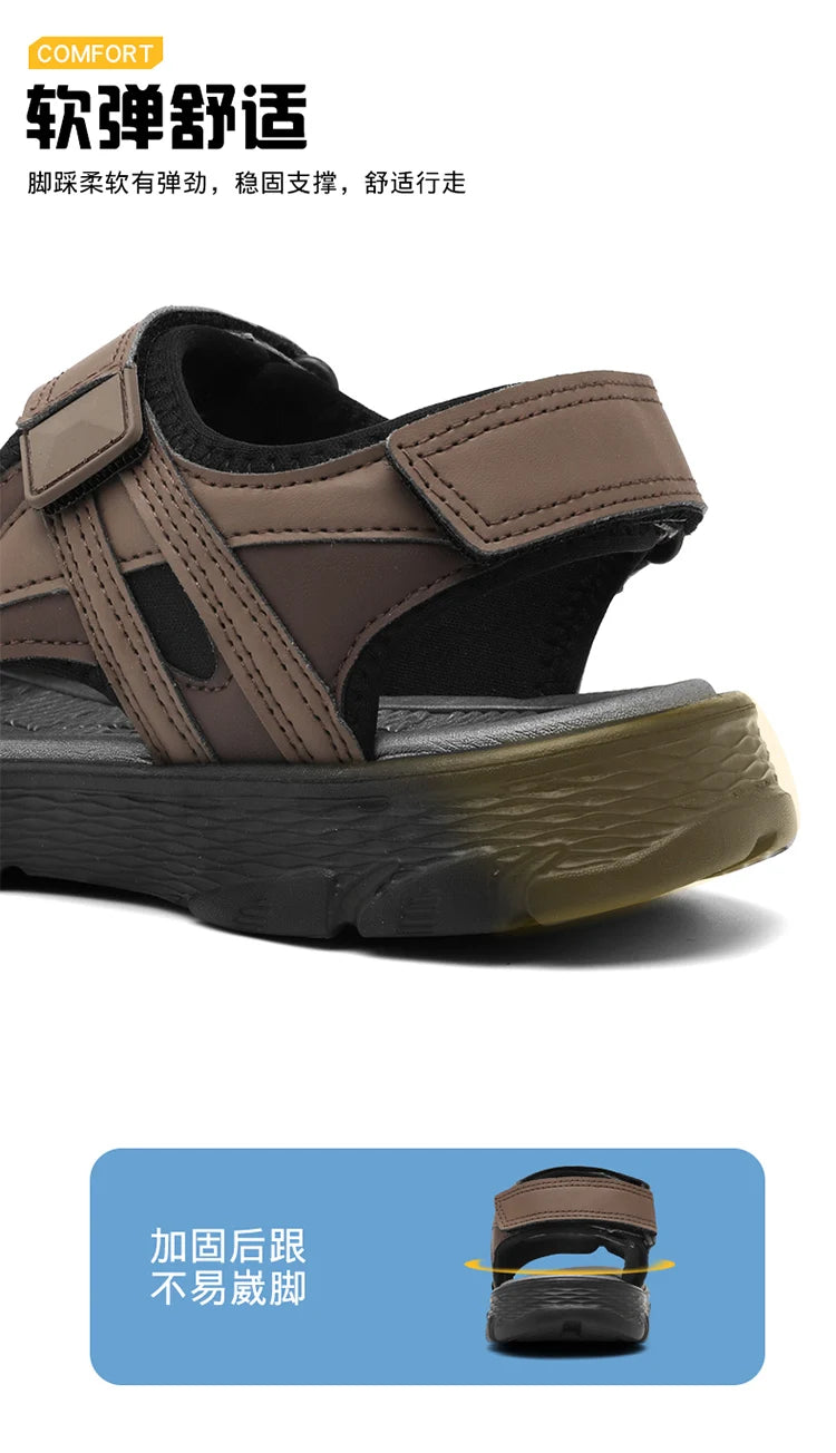 Men's Waterproof Sports Sandals for Hiking and Beach Open Toe Adjustable