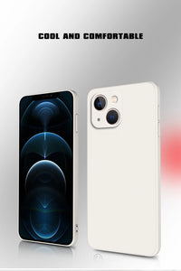 Square Liquid Silicone Protective Phone Case with Anti-Scratch and Dustproof Features