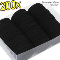 Set of 200 Nylon Elastic Hair Bands for Women in Solid Colors