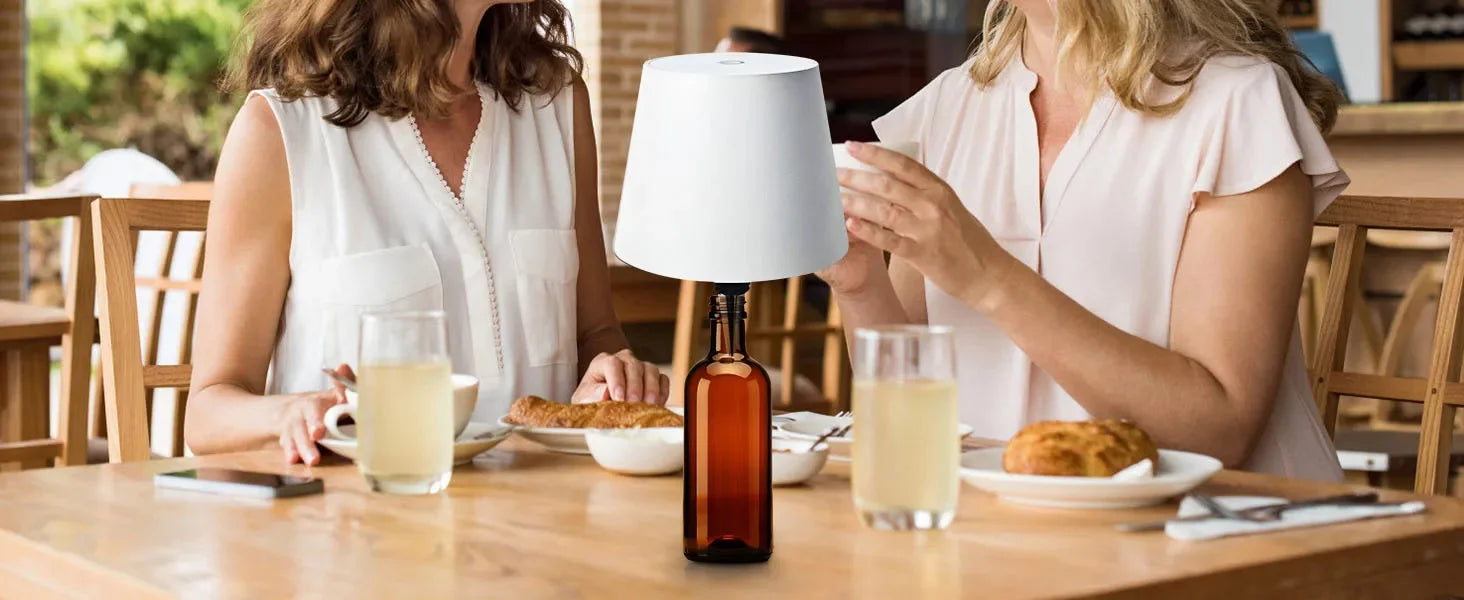 USB Charge Bottle Table Lamp Touch Control of 3 Colors and Stepless Dimming Night Lamp Suitable for Bar Wine Bottles Desk Lights - Buy online at  Vibe In Cart.
