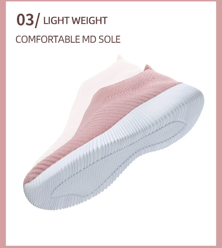 Women Shoes Breathable Flats Elastic Flat Shoes For Women Sneakers Zapatos Mujer Spring Summer Footwear Lightweight Sports Shoes - Buy online at  Vibe In Cart.