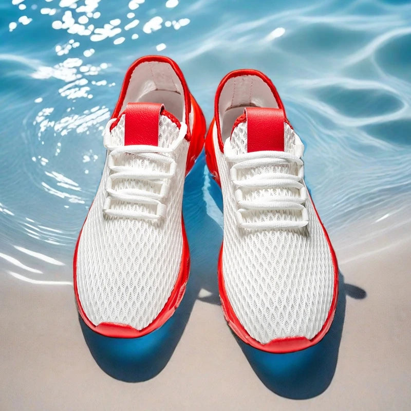 YRZL Men's White Sneakers Breathable Casual Shoes Outdoor Non-Slip Mesh Loafers Walking Lightweight Slip on Male Tennis Shoes - Buy online at  Vibe In Cart.