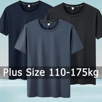 5XL 6XL 7XL T-shirt Men Plus Size Tees 110-175kg Quick Dry Breathable Fitness Running Round Neck Short Sleeve Oversized Tops - Buy online at  Vibe In Cart.