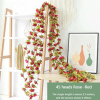 45/69pcs Artificial Rose Flowers Vine DIY Wedding Decoration Fake Silk Rose Flower Home Room Decor Wall Hanging Garland Plants - Buy online at  Vibe In Cart.
