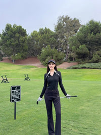 Women's High-Waisted Quick Dry Stretch Full Length Golf Pants