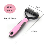 Stainless Steel Deshedding Brush for Dog Grooming and Hair Removal