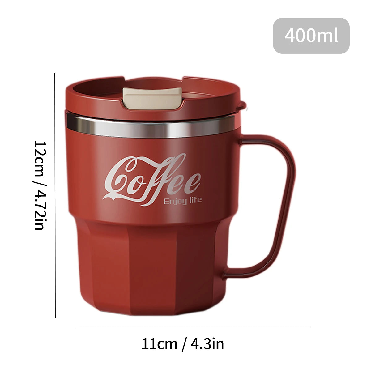 400ML Double Layer Coffee Mug 304 Stainless Steel Sealed Drinking Cup For Cold And Hot Water Insulated Milk Coffee Cup Drinkware - Buy online at  Vibe In Cart.