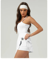 Ice Sensation Tennis Dresses Women Summer Breathable Slim Sport Active Dresses Outdoor Soft Yoga Golf  Workout Clothes 2025