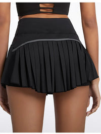 Summer Women Tennis Pleated Skirt With Inner Lining High Waist Double Layer Design Sport Sexy Fitness Yoga Dancing Shorts - Buy online at  Vibe In Cart.