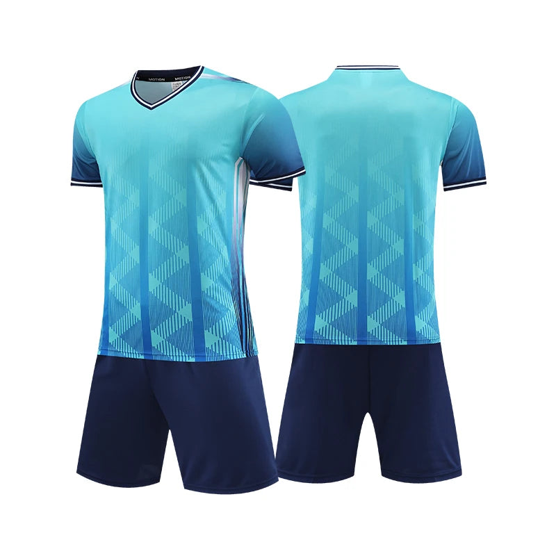 Soccer Uniform Set for Adults and Kids with Shirt and Shorts