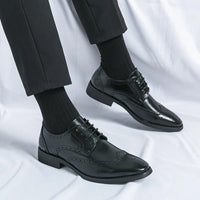 Men's leather shoes for business, retro, breathable, formal, wedding, leisure, business, and work - Buy online at  Vibe In Cart.