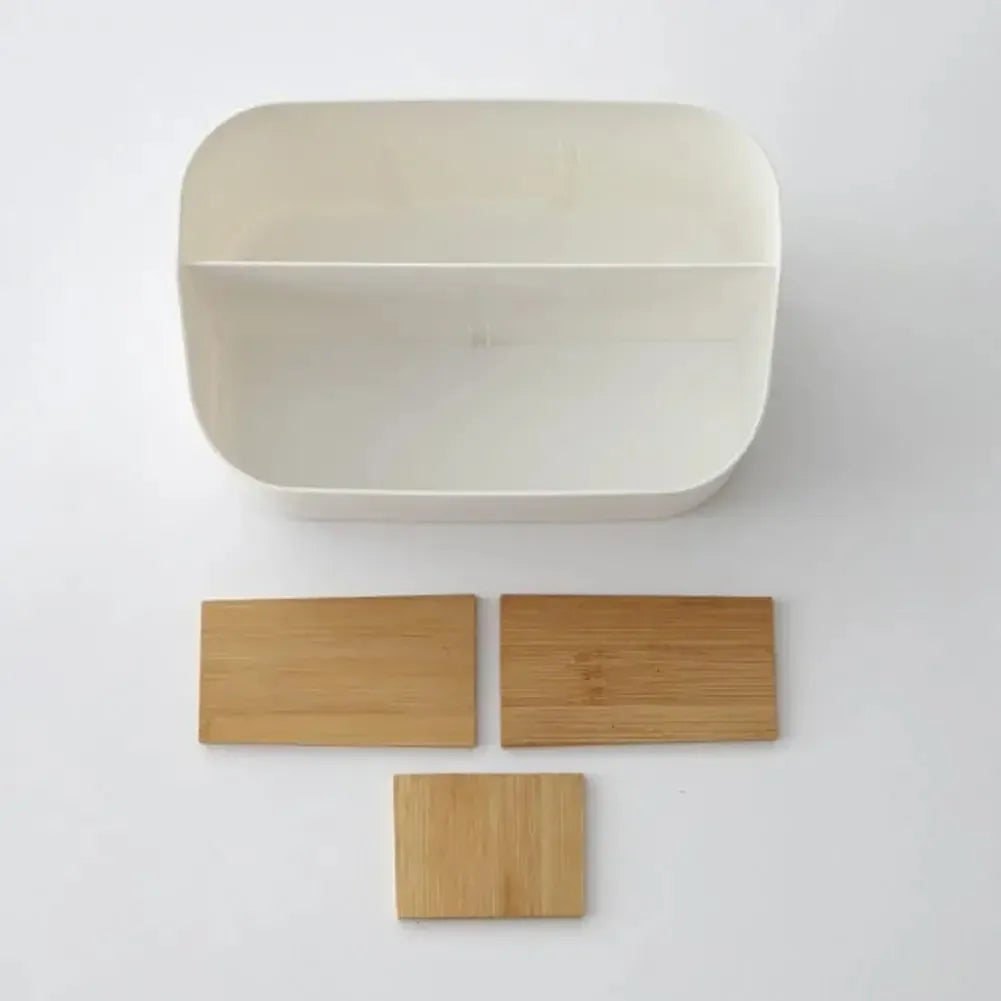 Partitioned Office Storage Box With 5 Compartments And Detachable Dividers