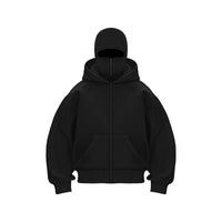 Men's Hooded Zipper Sweatshirt for Winter Outdoor Use