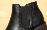 Women's High Heel Ankle Chelsea Boots with Square Heel