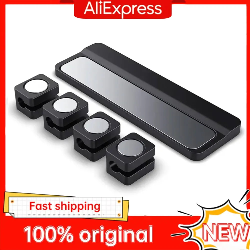 Adjustable Magnetic Plastic Cable Organizer for Under Desk