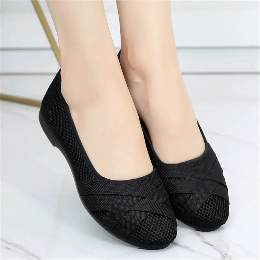 women fashion light weight plus size mesh breathable spring slip on flat loafers lady casual comfort office work shoes b607 - Buy online at  Vibe In Cart.