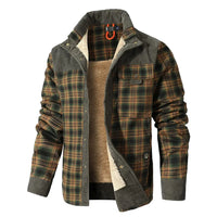 Men's Jackets Winter Windproof Warm Casual Bomber Coat Plaid Sherpa Lined Flannel Outdoor Classic Jacket Men US Size - Buy online at  Vibe In Cart.