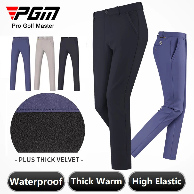 PGM Winter Golf Pants for Men Fleece Warm Work Business Casual Pants Male Waterproof Stretch Long Trousers Ball Sweatpant - Buy online at  Vibe In Cart.