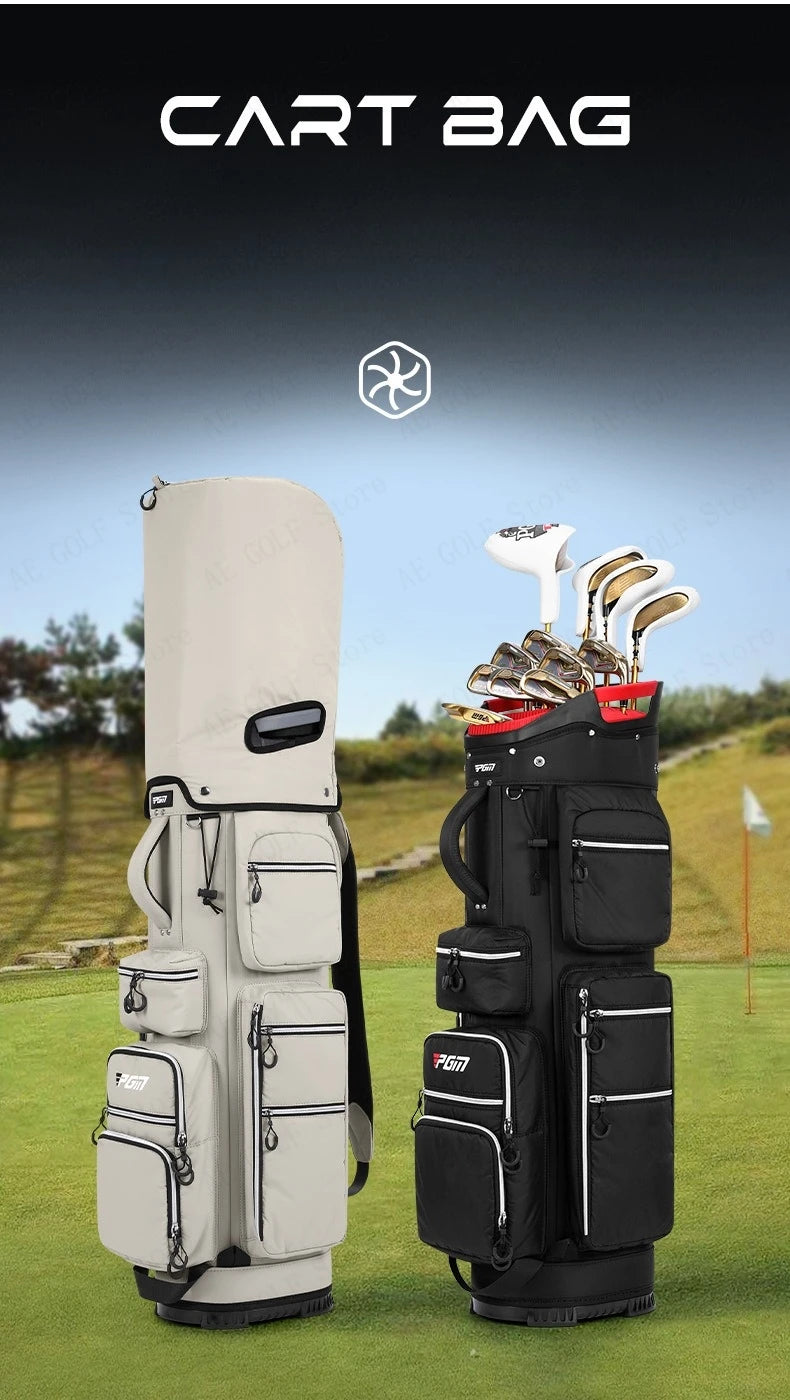 Travel Golf Bag with Fixed Club Holder, Nylon Material