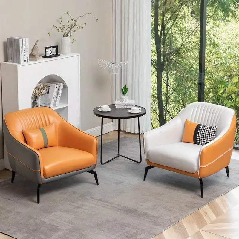 Scandinavian light luxury single sofa chair living room home bedroom leisure chair designer fabric sofa lazy small household - Buy online at  Vibe In Cart.