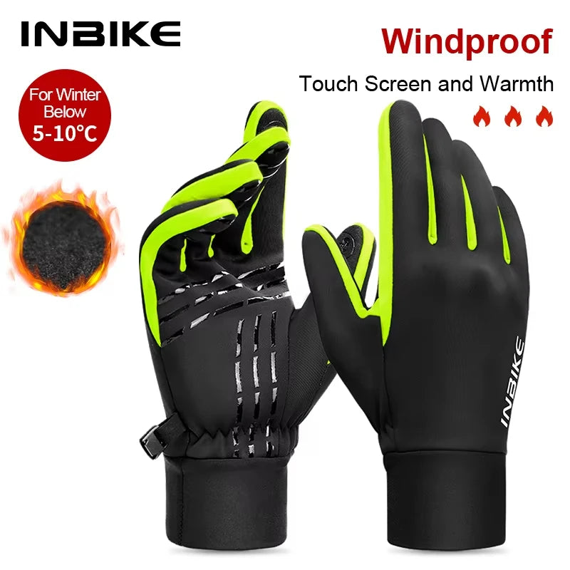 Warm Winter Cycling Gloves Fleece Waterproof Touchscreen Unisex