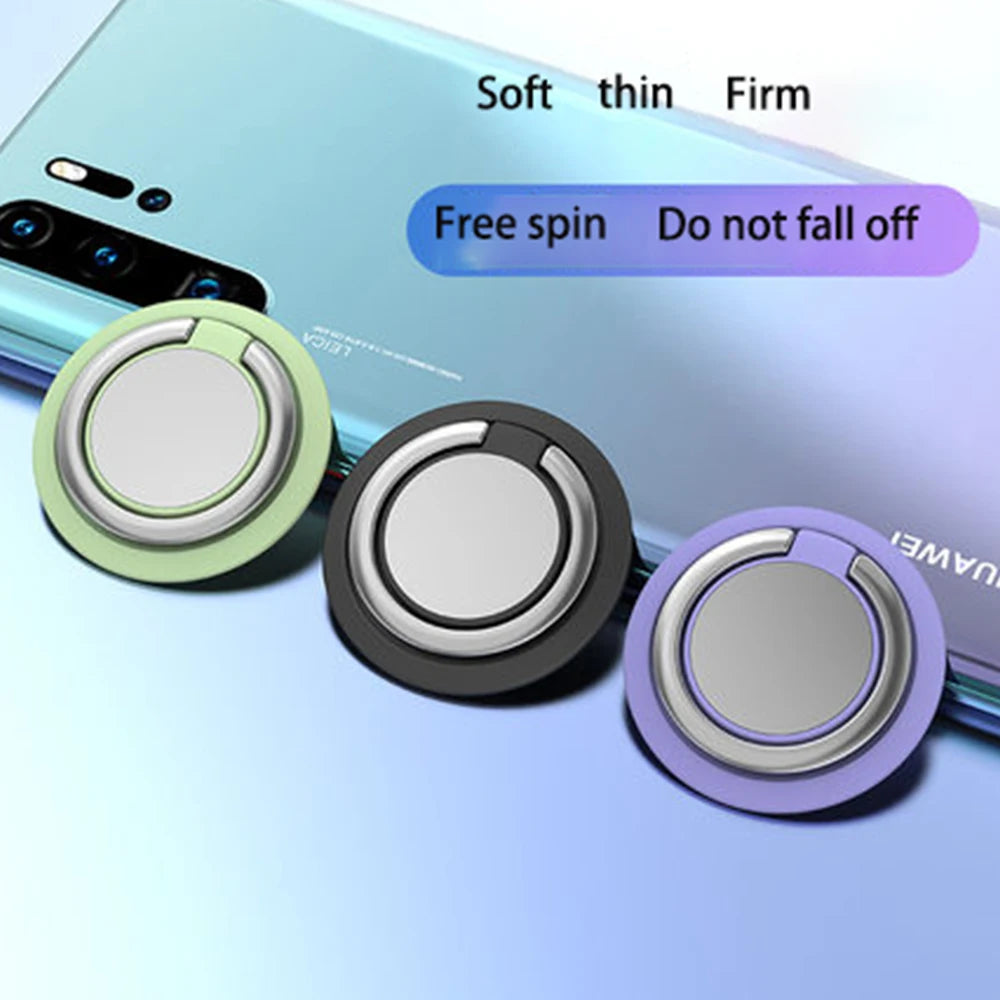 Cell Phone Finger Ring Holder With Grip And Stand Function