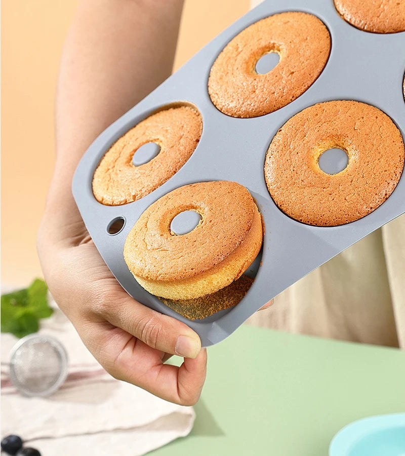 6Holes Baking Mold Food Grade Silicone Non-stick Donut Molds Chocolate Cupcake Pan DIY Muffin Kitchen Tool for Oven Bakeware - Buy online at  Vibe In Cart.