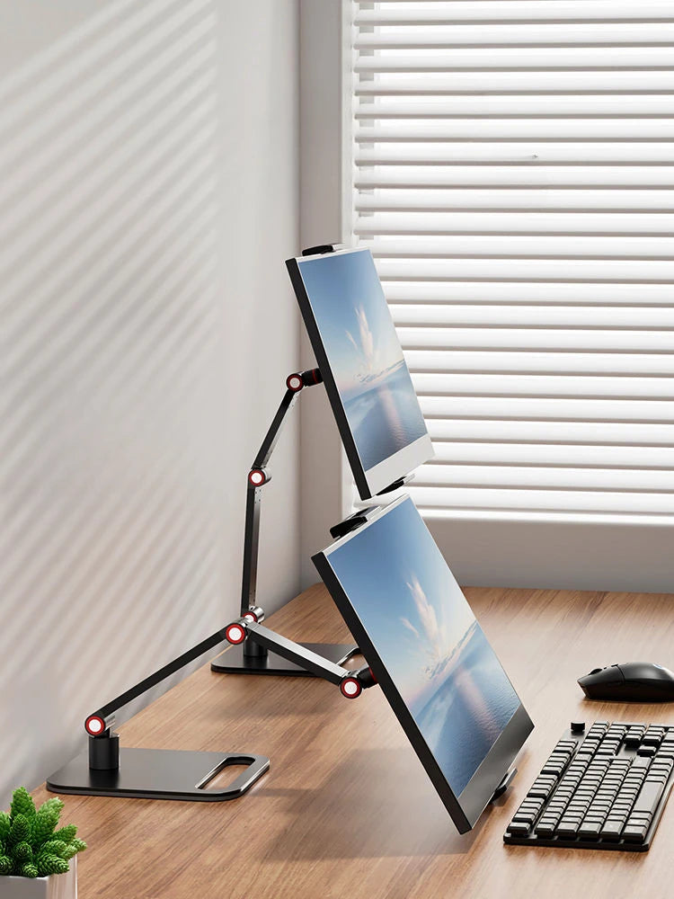 Folding Monitor Desk Stand With Vesa Mount For 12-17.3 Inch Screens