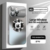 Matte Metallic Protective Phone Case with Magnetic and Camera Protection