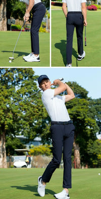 Men's Full Length Spring Summer Golf Pants in Nylon and Elastane
