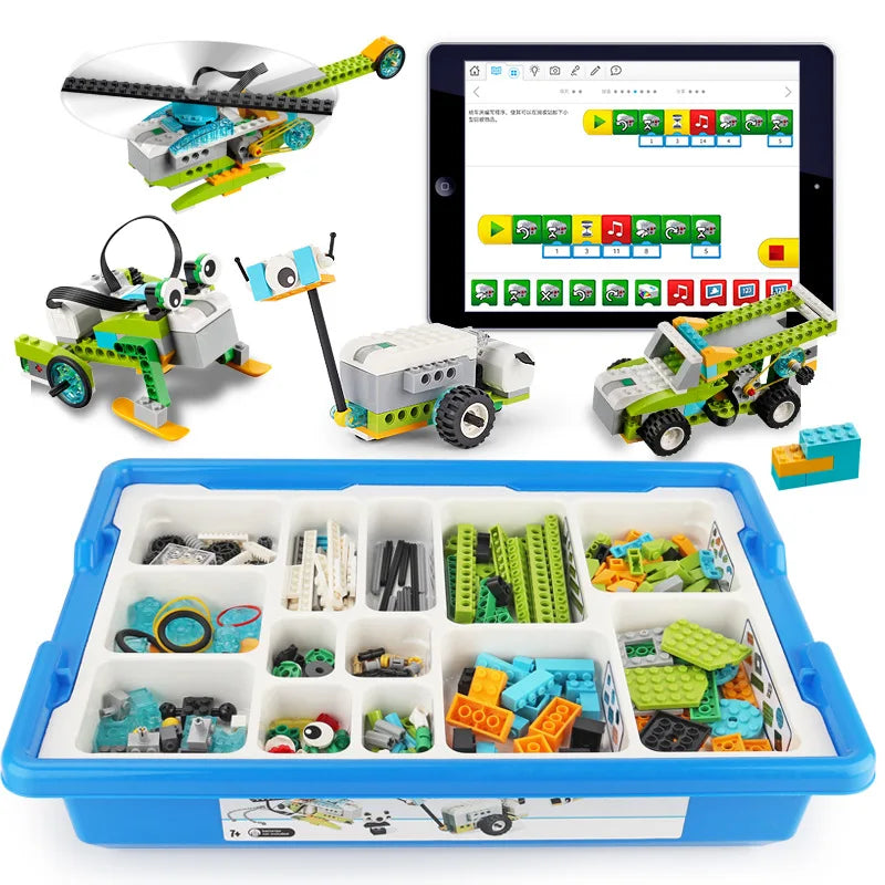 Educational Programmable Robot Building Blocks Set, 280 Pieces, 43x31x9cm