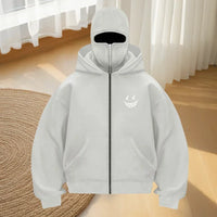 Men's fashion fitness street designer hoodie, autumn and winter fashion casual zipper hoodie, loose masked sweatshirt - Buy online at  Vibe In Cart.