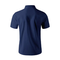 New Men's Business Casual Solid Color Short Sleeved Shirt for Summer Fashion No Ironing Comfortable and Versatile Top - Buy online at  Vibe In Cart.